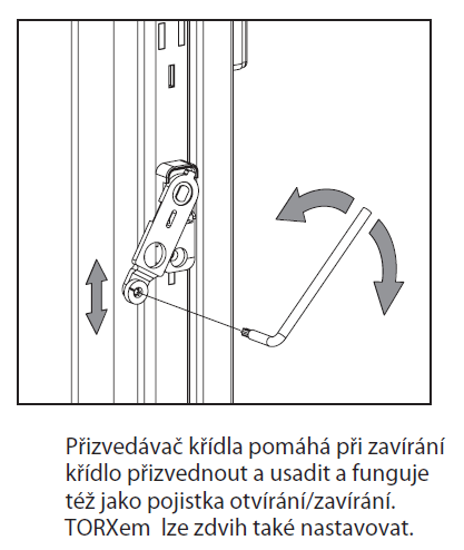 Přizvedávač seřízení